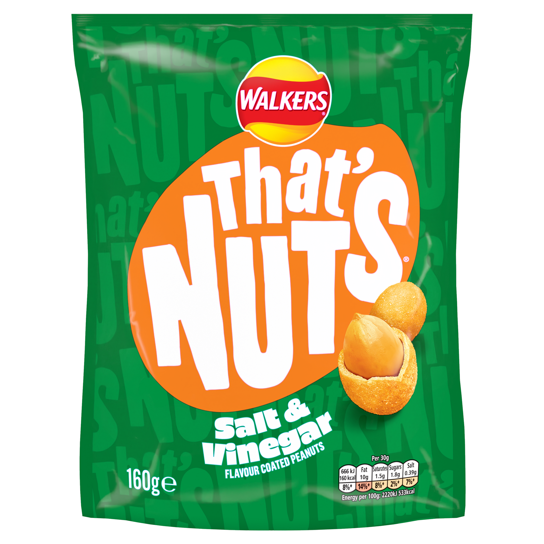 Walkers That's Nuts Salt & Vinegar Sharing Crisps 160g