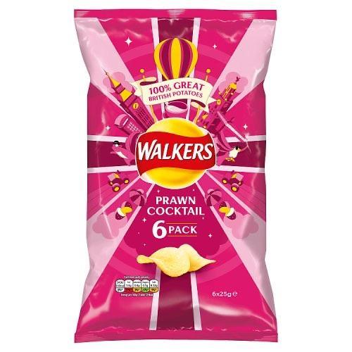 Walkers Prawn Cocktail Crisps 6 Pack