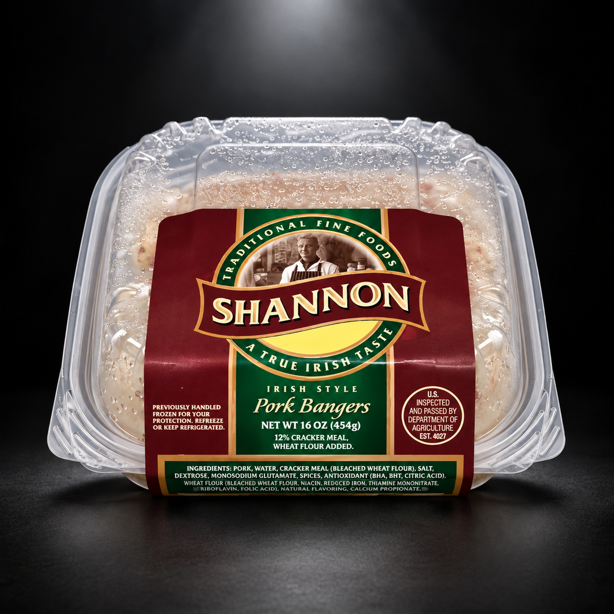 Shannon Irish Style Pork Bangers 16oz 454g