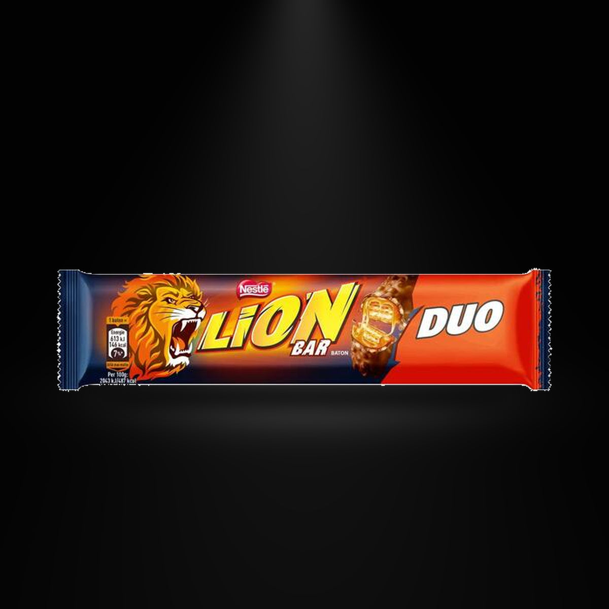 Lion Bar Duo on a black background with an overhead spotlight