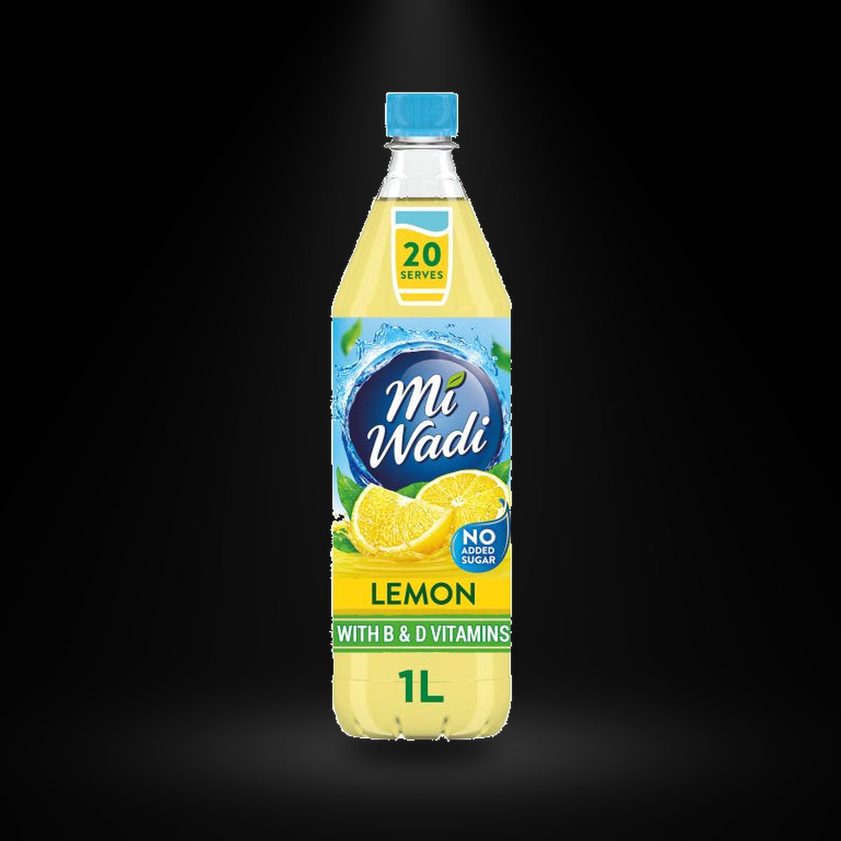 Mi wadi lemon NAS on a black background with an overhead spotlight