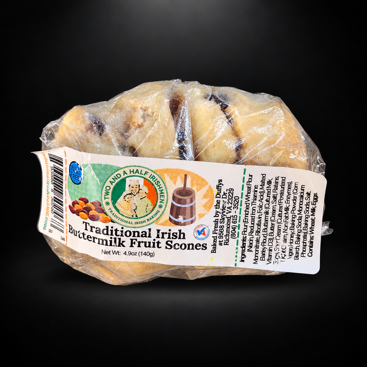 Two and a Half Irishmen Traditional Irish Buttermilk Fruit Scones 140g