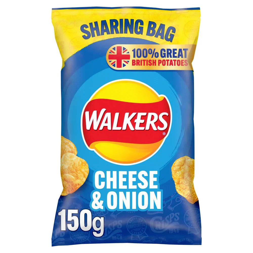 Walkers Cheese&Onion Large Bag 150G